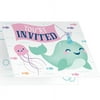 HAPPY NARWHAL FOLDED INVITATIONS (8)