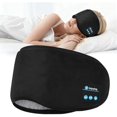 thumbnail image 1 of wonima11 Sleep Mask Bluetooth Wireless Headphones, Sleep Earphones Music Eyemask, 2 in 1 Ear Mask and Eye Mask for Side Sleepers, Warm Earbuds Built-in HD Speakers Blindfold for Men Women (Black), 1 of 1
