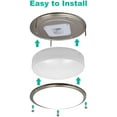 thumbnail image 5 of Facon 10-Inch LED Flush Mount Ceiling Light Fixture, Dimmable Ceiling Lamps for Hallway, Bathroom , Stairwell or Kitchen, Damp Location , 3000K Warm White Light, cETL Listed, 5 of 8