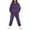 Purple, variant on Women's 2 Piece Fleece Pajamas Sets Winter Fluffy Sleepwear Warm Sherpa Pullover Hoodies Pants Sweatsuit Matching Set