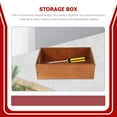 thumbnail image 3 of IBASETOY Small Solid Wood Desktop Box Light Brown Multiuse Storage Organizer with Handles, 3 of 7