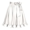 thumbnail image 2 of Ulitacool Girl Dress Elastic Waist Graphic Prints Performance Dresses Half Apron Skirts Leisure Playsuit 3-12 Years White, 2 of 3