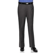 RGM Mens Slim fit Dress Pants Flat-Front - Modern Formal Business Wrinkle Free No Iron Charcoal 38W x 32L-Slim