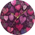 thumbnail image 5 of GZHJMY Valentine's Day Heart Wall Clock, Silent Non Ticking Battery Operated Round Clock for Kitchen Office School Home Decorative, 5 of 7