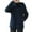Navy, variant on Womens Jackets Fall Polar Fleece Zipper Hooded Sweatshirts Solid Oversize Casual With Zip Up Pocket Clothing