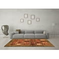 thumbnail image 3 of Ahgly Company Indoor Rectangle Abstract Orange Modern Area Rugs, 7' x 10', 3 of 4