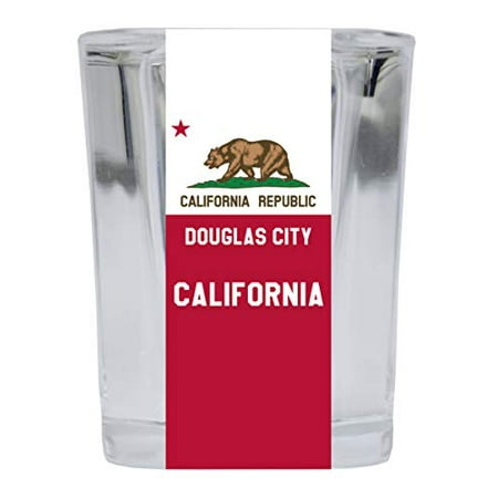 

Douglas City California Souvenir 2 Ounce Square Shot Glass 4 Pack