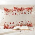 thumbnail image 3 of Red Leaf Outdoor Waterproof Pillow Covers, Fall Plant Country Vintage Watercolor Beige Decorative Square Throw Pillowcase Sofa Cushion Sham for Patio/Couch/Chair, 18"x18" 2 Pack, 3 of 8