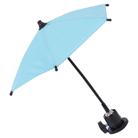 Magnetic Phone Umbrella for Sun Outdoor Phone Sun Shade Shield Sun Protection Multi-Angle Mini Umbrella Universal Blue