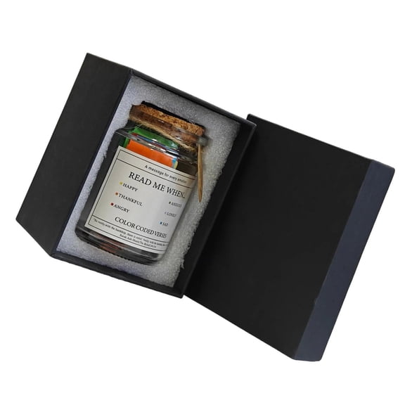 Emotional Heal Quran Verses Jar with 90 Color Coded Strips Spiritual Upliftment Jar Ideal for Ramadans and Eid Gift