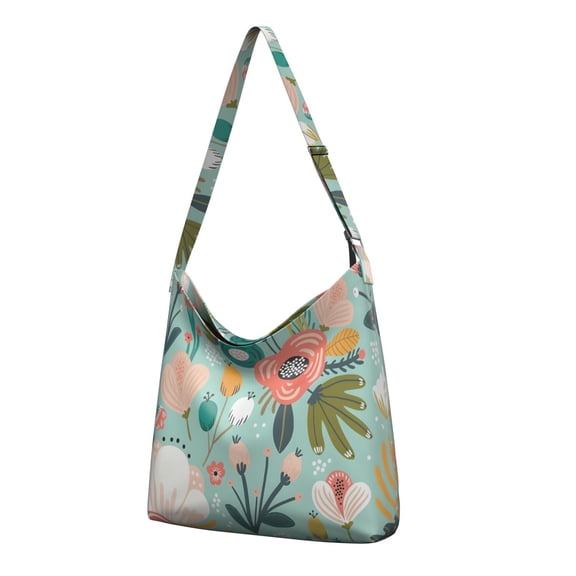 Colorful Geometric Crossbody Bag - Lightweight Adjustable Shoulder Tote, Multi-Pocket Spacious Travel Purse