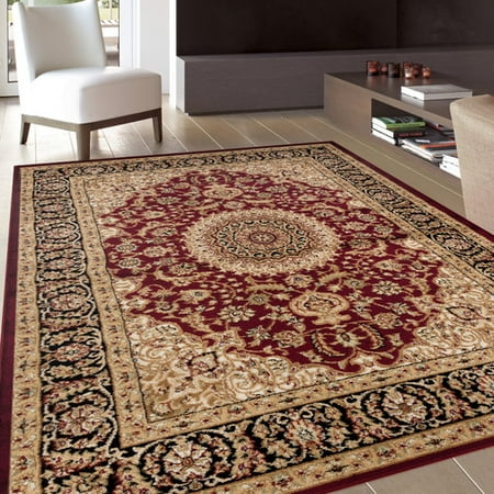 - Fleur De Lis Living Cockermouth Oriental Burgundy Area Rug
