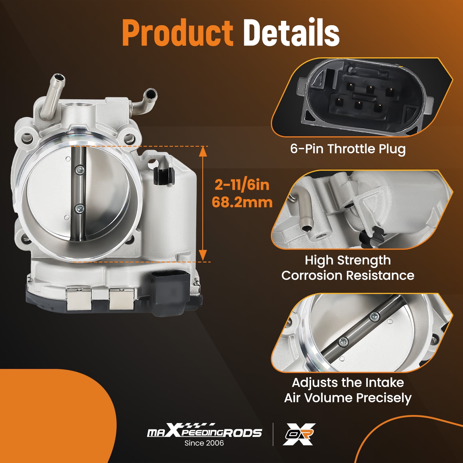 maXpeedingrods Throttle Body 351002G600 for Hyundai Santa Fe 2017-2020, for Sonata 2015-2019, for Tucson 2019-2021, for Kia Optima 2016-2019, for Sorento 16-20. for Sportage 16-22 679015 S20447