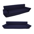 thumbnail image 3 of Protector de sofá de dos plazas y dos plazas para muebles del hogar Funda elástica para sofá de color azul, 3 of 3