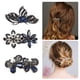 thumbnail image 2 of Pasadores para el cabello Unique Bargains pinzas brillantes 3 piezas Azul Negro, 2 of 7