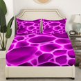 thumbnail image 3 of Marble Magma Twin Sheet Set Modern Geometric Sheets, Purple Bed Set Fire Flame Bed Sheets Set, Aesthetic Artwork Fitted Sheet Ultra Soft 3-Piece, 3 of 6