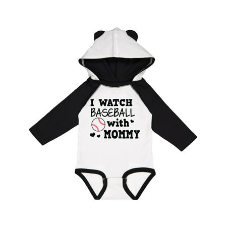 

Inktastic I Watch Baseball with My Mommy Gift Baby Boy or Baby Girl Long Sleeve Bodysuit