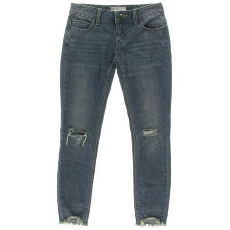Free People - Free People Womens Ripped Cropped Jeans - Walmart.com