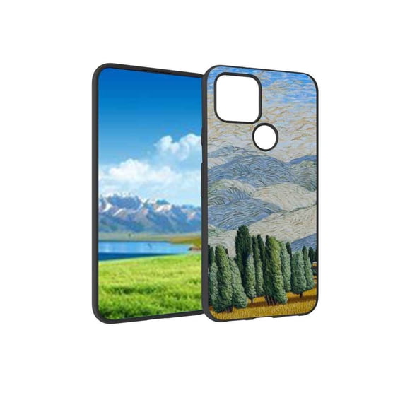 Compatible with Google Pixel 5(2020) Phone Case, Wheat-Field-with-Cypresses-0-2 Case Men Women, Flexible Silicone Shockproof Case for Google Pixel 5(2020)
