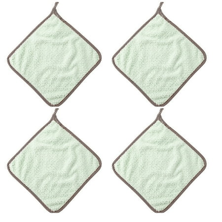 

wendunide kitchen gadgets 4pc Nonstick Oil Coral Velvet Hanging Hand Towels Kitchen Dishclout C