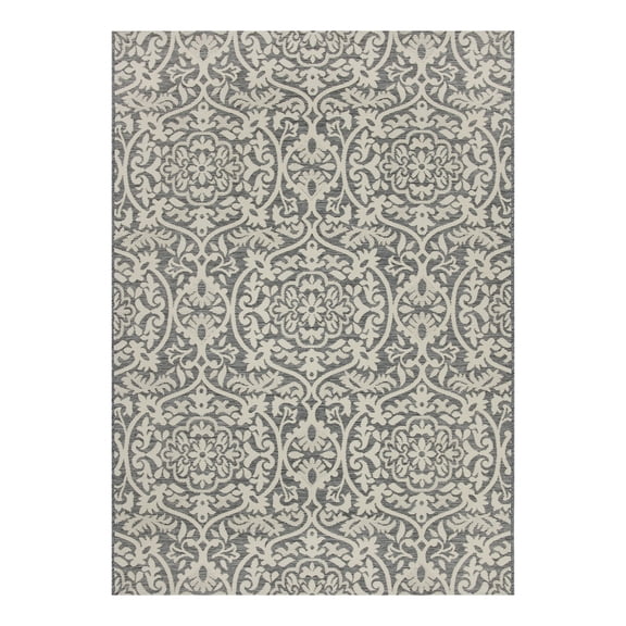 Mainstays 5' x 7' Gray Medallion Outdoor Rug