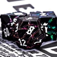 thumbnail image 4 of Maywin Dice Set D&D Dungeons And Dragons Juego de dados de metal con caja de dados poliédricos con brillo agrietado para juegos de rol (negro mate, 7 colores), 4 of 5