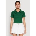thumbnail image 2 of Womens Since 1984 Graphic Cropped Polo Shirt, 2 of 5