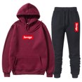 thumbnail image 3 of Chándal para hombre, ropa deportiva para correr, sudaderas informales, pantalones deportivos, ropa de calle, jersey con estampado de letras, sudaderas con capucha de forro polar, traje deportivo, 3 of 5