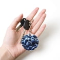 thumbnail image 5 of Naloa Blueberry Print Round Keychain Keychain Key Ring, Key Tag, Key Chain Bulk for Gift Accessories (Round), 5 of 7