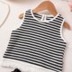 thumbnail image 5 of Vestido de Verano de Manga Corta Suave Cómodo Color Sólido Cuello Redondo Blusas Conjuntos para Niños Niñas Vestido de Manga Corta Lindo Moda Casual, 5 of 9