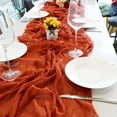 thumbnail image 5 of UDIYO Cheesecloth Table Runner Boho Gauze Cheese Cloth Table Runner Rustic Sheer Runner 118.11" Long for Wedding Bridal Baby Shower Birthday St. Patricks Day Table Decorations, 5 of 6