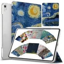 DuraSafe Cases For iPad PRO 12.9 - 3 Gen (Will Not Fit on PRO 12.9 2020) Ultra Slim Protective Cover Supports Pencil Pair & Charging with Transparent Back - Starry Night