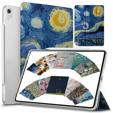DuraSafe Cases For iPad PRO 12.9 - 3 Gen (Will Not Fit on PRO 12.9 2020) Ultra Slim Protective Cover Supports Pencil Pair & Charging with Transparent Back - Starry Night