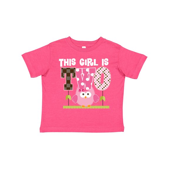 Inktastic 2nd Birthday Cute Owl 2 Year Old Girls Toddler T-Shirt