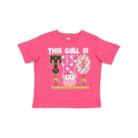 

Inktastic 2nd Birthday Cute Owl 2 Year Old Gift Toddler Toddler Girl T-Shirt