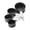 4PCS L black, variant on Stainless Steel Handle Plastic Measuring Cup Spoon Set for Kitchen Baking(4PCS S black)