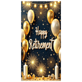 thumbnail image 4 of Decorative Balloons Happy Retirement Gold Accents Festive Design Banner for Retirement Party Indoor Celebration Event Decoration, 4 of 8