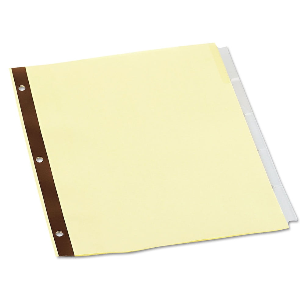 Universal UNV20861 Deluxe 11 in. x 8.5 in. Extended Insertable 5-Tab Indexes (24/Box)