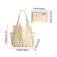 thumbnail image 3 of KOYPTL Lightweight Portable Foldable Shopping Bag for Women Beach & Travel Holiday,Reusable Large Capacity Print Grocery Tote Bag,Durable Waterproof Washable & Compact Shoulder Bag, 3 of 6