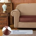 thumbnail image 5 of Subrtex Stretch PU Leather Sofa Seat Covers Couch Cushion Cover Waterproof Furniture Protector (X-Large, Brick Red), 5 of 6