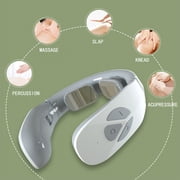 Kiplyki Heated Neck Massager Electric Plus Massager For Neck And Shoulder Pain Relief Muscle Relaxation Floating 2 Head Vibrator Heating