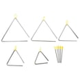 thumbnail image 1 of 5 Sets Triangle Musical Instrument Percussion Instrument Triangle Bell with Strikers for Kids, 1 of 9