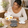 thumbnail image 7 of LACKUST Microwave Egg Cooker 3 Pack, Double Cavity Egg Poacher with Lid and Handle, BPA-Free Microwave Safe Egg Maker for Breakfast Sandwich & Poached Eggs, Mixed Colors, 7 of 7