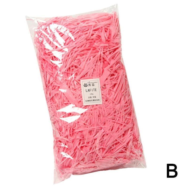 Gift Hamper Stuffing Filler 100g Packs Of Acid Free Shredded Tissue Paper Shred Hot Pink