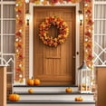 thumbnail image 5 of RBCKVXZ Fall Leaves Garland for Fall Decor - 5.8 ft Artificial Autumns Leaves Vines for Halloween Thanksgiving Decor, Home Mantel Dinner Fireplace Decoration (Red), 5 of 7