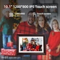 thumbnail image 5 of Tibuta 10.1 inch Wifi Digital Photo Frame, 1280 * 800 IPS Touch Screen Digital Picture Frame, 16GB Storage, Share Photos or Videos via Uhale APP, Gift for Friends and Family, 5 of 7