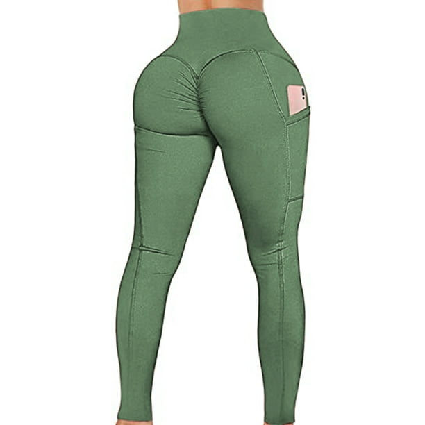 Fittoo FITTOO Scrunch Butt Leggings Side Pockets Yoga Pant Booty Running High Waist Workout
