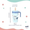 thumbnail image 4 of Zak Designs 10oz Stitch Double Wall Stainless Steel Cruiser Tumbler with Handle and Soft Silicone Straw, Leak-Proof, 4 of 5