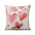 thumbnail image 2 of Valentines Decor Pink Love Heart Throw Pillow Covers 18 X 18 Inch, Set Of 4, Linen Study Sofa Cushion Cover Indoor Living Room Home Decor（double-side）, 2 of 2