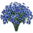 thumbnail image 7 of 12 Bundles Artificial Flowers Outdoor UV Resistant Fake Violet Flowers No Fade Faux Plastic Plants Garden Home Wedding Farmhouse Decor (Pink), 7 of 7